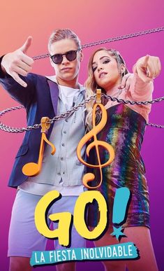 the movie poster for go, with two people in front of a chain link fence