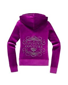 Heritage Fleurs Velour Hoodie http://www.juicycouture.com Designer Tracksuits, Velour Hoodie, Hair Clothes, Kinds Of Clothes, Makeup Bags, Tracksuit Women, Creative Fashion