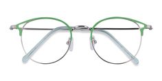 Green round eyeglasses available in variety of colors to match any outfit. These stylish full-rim, large sized metal eyeglasses include free single-vision prescription lenses, a case and a cleaning cloth. Green Glasses Frames For Women, Green Eye Glass Frames, Green Bohemian Adjustable Glasses Chains, Green Frame Glasses, Nickel-free Green Sterling Silver Hoop Earrings, Double Vision, Jive, Round Eyeglasses, Prescription Eyeglasses