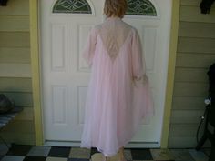 VTG INTIME OF CALIFORNIA PEIGNOIR GOWN PINK CHIFFON NYLON BEIGE LACE SET SZ:M | eBay Pink Lace Trim Nightgown For Loungewear, Pink Sheer Camisole Nightgown, Vintage Peignoir, Peignoir Sets Margaret Lawton Nightgowns Beautiful Nightgowns & Pajamas, Vintage Peignoir Sets, Sheer Robe, Peignoir Sets, Lace Set, Night Gown