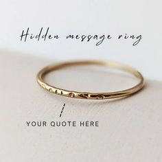 Custom Hidden Message Ring Secret Message Ring Letter Ring - Etsy Hiding Quotes, Secret Message Jewelry, Feminine Symbols, Stamped Ring, Hand Stamped Ring, Unique Valentines Day Gifts, Lace Ring, Stamped Rings, Hidden Message