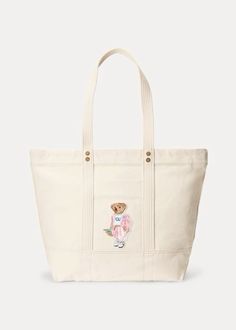 Polo Ralph Lauren Bear, Ralph Lauren Bear, Bear Canvas, Ralph Lauren Tote, Ralph Lauren Bags, Women Ralph Lauren, Polo Ralph Lauren Women, Polo Bear, Pretty Bags