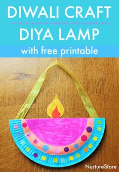 paper plate diya lamp with free printable for kids to make it looks like a watermelon