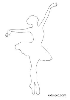 a black and white drawing of a ballerina