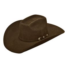 Leather Sweatband Crown: 5-3/4" Brim: 4-1/2" This stylish Ariat wool cowboy hat by M&F Western Products® features a hand-creased brim, leather sweatband, and a classic three piece buckle set hatband. The classic style of this cowboy hat make it comfortable to wear, keeps its shape and great for a night on the town any time of year. Cowboy Clothing, Brown Cowboy Hat, Country Hats, Farm Clothes, Felt Cowboy Hats, Kids Belt, Beaded Hat, Rodeo Outfits, Cowboy Outfits