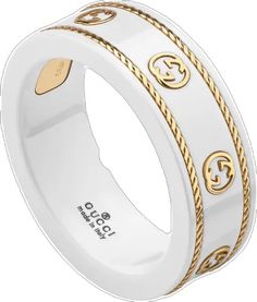 Classic Gucci Engraved White Gold Ring, Gucci Fine Jewelry White Gold Rings, Gucci White Gold Fine Jewelry Ring, Gucci White Gold Ring In Fine Jewelry Style, Gucci Fine Jewelry Ring, Classic Gucci Engraved Ring As Gift, Classic Gucci Engraved Ring For Gift, Classic Gucci Engraved Ring For Anniversary, Gucci Luxury White Gold Rings