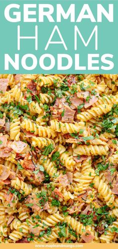 the cover of german ham noodle salad