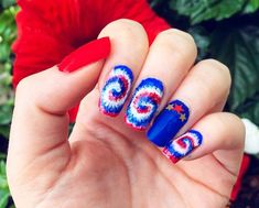 4th Of July Nail Designs, July Nail Designs, 4th Of July Nail, Patriotic Nails, Water Marble Nails, Fourth Of July Nails, Drip Nails, Nails Now, 4th Of July Nails