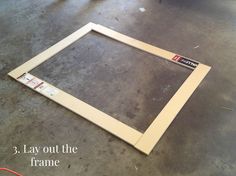 the frame is laying on the floor and ready to be installed