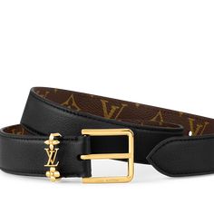 LOUIS VUITTON® - Lv Bloom 30mm Belt - Black/gold Lv Belts, Louis Vuitton Gifts, Luxury Belt, Louis Vuitton Official Website, Luxury Belts, Trunk Bag, Louis Vuitton Belt, Designer Belts, Louis Vuitton Accessories