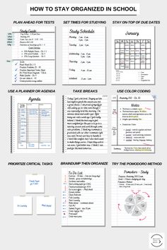 How To Stay Organized in School University Study Planner, Study Tips Organization, How I Take Notes Study Tips, Studying Set Up Aesthetic, Organisation Tips School, How To Organize A Journal, Study Task Planner, How To Organise Your School Planner, Planner School Organization