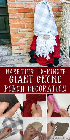 the instructions for how to make an adorable gnome costume with crochet and yarn