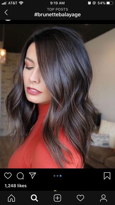 Dark Brunette Hair, Rich Brunette, Brunette Balayage Hair, Brown Hair Balayage, Punk Hair, Balayage Brunette, Brown Blonde Hair, Hair Color And Cut, Dark Brown Hair