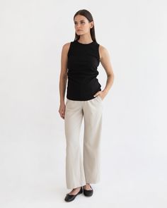 Mid rise elastic waistband Wide leg silhouette Side pockets Inseam length: 78cm Chic, classic and comfortable, our Soho Straight Pant is the perfect addition to your workwear wardrobe. Designed in a soft & crease resistant fabric and with our signature elastic waistband that sits at a comfortable midrise with or without a belly, they feature side pockets and are available in classic black and beige. Ideal for the office or wear them with an oversized knit and sneakers for a cool weekend look. PLEASE NOTE: Soon Maternity sizing is generous to ensure it lasts the duration of your pregnancy and beyond. We recommend purchasing your pre-pregnancy size. Effortless Workwear Bottoms With Elastic Waistband, Chic Straight Hem Pants For Everyday, Chic Workwear Pants With Comfort Waistband, Chic Pants With Straight Hem For Everyday, Chic Everyday Pants With Straight Hem, Chic Pants With Comfort Waistband For Work, Effortless Bottoms With Elastic Waistband For Work, Effortless Straight Leg Bottoms For Workwear, Versatile Everyday Pants With Straight Hem