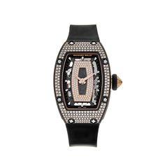 Luxury Watch Richard Mille Rose Gold Carbon TPT Diamond Set RM07-01 Wrist Aficionado Lux Watches, Richard Mille Watches, Hermes Kelly Bag, Tudor Black Bay, Richard Mille, Rose Gold Case, Breitling Navitimer, Audemars Piguet Royal Oak, Rolex Day Date