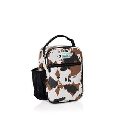 Lunch with style! 🥪 Add a little "yeehaw" to your day with this realistic hide print! Our Boxxi Lunch bag is perfect for school or work lunches. The buckled top handle means it can be attached to work bags, backpacks and more for hands-free carrying! DETAILS Exterior PVC-coated polyester shell is waterproof, wipeable and puncture-resistant The BPA-free food safe lining allows for worry-free use Removable insert features adjustable divider and adds extra protection and insulation Zip + Flip top Cheap Outdoor Lunch Bag For Back To School, Palmetto Moon, Work Lunches, Cowhide Print, Vintage Hummel, Cow Skin, Work Lunch, School Lunches, Field Trips