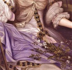 a painting of a woman in a purple dress