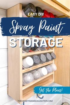 an easy diy spray paint storage cabinet