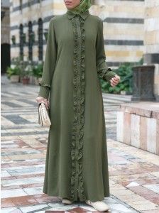 Abaya Designs Latest, Islamic Fashion Dresses, Moslem Fashion, Model Gamis, Muslim Fashion Hijab Outfits, Muslimah Dress, Muslim Women Fashion, Islamic Dress, Mode Abaya