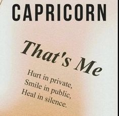 a book with the title capricorn that's me written in black ink