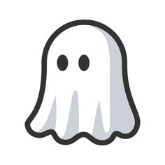 a ghost with two eyes and a nose