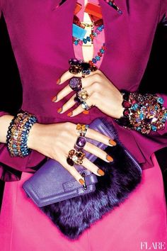 Arm Candies, Canada Fashion, Glam Lifestyle, Color Fashion, Jewelry Photography, Bijoux Diy, Jewel Tones, Style Outfits