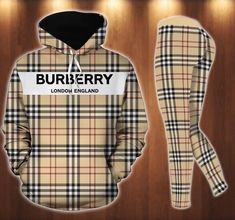 Burberry Hoodie, Cute Outfits With Leggings, Outfit For Women, Clothes Outfit, Leggings Set, Brand Clothing, Yoga Fashion, Burberry London, Measurement Chart