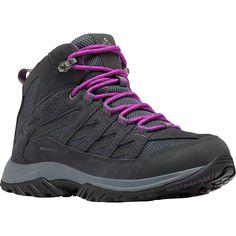 Fast, light, and waterproof, the Columbia Crestwood Mid Waterproof Hiking Boot is one of our favorite hiking buddies. Especially on those hikes involving tricky puddles or marshy bogs. A combination of mesh, leather, and synthetics keep the uppers lightweight for checking off those miles, with a Techlite midsole for high energy return to keep you going. Waterproof Lace-up Hiking Boots For Camping, Waterproof Nylon Boots With Reinforced Toe For Outdoor Activities, Hiking Waterproof Boots With Reinforced Toe And Nylon Material, Hiking Waterproof Boots With Reinforced Toe, Waterproof Hiking Boots With Reinforced Toe And Nylon Material, Sporty Hiking Boots With Vibram Sole For Camping, Rugged Black Hiking Boots For Camping, Weatherproof Gore-tex Hiking Boots For Camping, Waterproof Nylon Hiking Boots For Outdoor Work