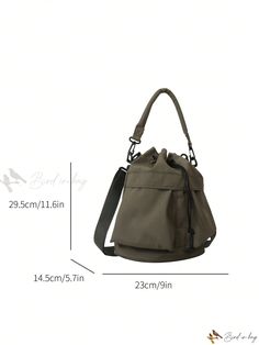 Bird in Bag - 2023 Stylish and Versatile Unisex Oxford Drawstring Bucket Bag - Spacious Design for Handheld, Single-Shoulder, and Crossbody Carry Khaki Bucket Bag With Large Capacity For Travel, Khaki Travel Bucket Bag With Large Capacity, Khaki Bucket Bag With Adjustable Strap, Khaki Bucket Shoulder Bag With Adjustable Strap, Khaki Bucket Bag For Daily Use, Khaki Crossbody Bucket Bag With Adjustable Strap, Daily Use Khaki Bucket Bag With Adjustable Strap, Large Capacity Versatile Bucket Bag For School, Outdoor Bucket Bag With Adjustable Strap