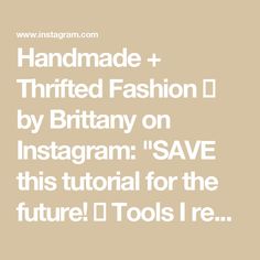 Handmade + Thrifted Fashion ♻️ by Brittany on Instagram: "SAVE this tutorial for the future! 👉

Tools I recommend: ✂️ 
-Sewing Machine (I have the Singer Heavy Duty 4452)
- Free motion sewing foot (make sure yours is able to do zigzag!)
-Different Color Thread
-Medium Weight tear away stabilizer (there are other kinds you can try!)
-Pins and fabric glue
-Fabric marker

If you want to learn how to applique let me know and I can tag you in that tutorial! 😉 

Please keep in mind, these techniques or tools may not work for you! They are just what I like to use personally. 😌 

Also also! The Tomato Soup, Olives, Guinea Pig, and Brown Bear Brown Bear featured in this video will be dropping soon! 👀 

Sewing Tutorial - Upcycled Fashion - Sustainable - Handmade - DIY Embroidery - Thrift"