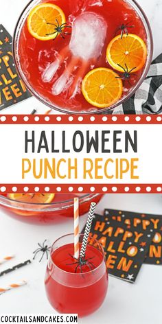 halloween punch recipe with orange slices in it