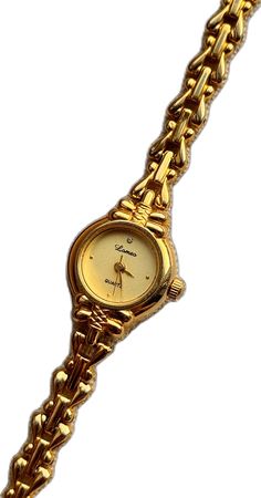 Formal Gold Metal Watch, Gold Metal Watch For Formal Occasions, Gold Metal Jewelry And Watches With Round Dial, Gold Metal Formal Jewelry And Watches, Vintage Watches Women, Dainty Bracelet, Dainty Bracelets, Women Wrist Watch, Ladies Watch