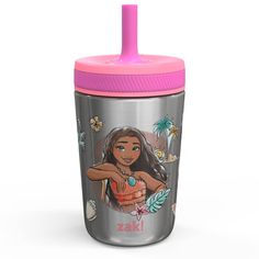 This fun straw tumbler will keep kids hydrated without any fuss! You can prevent messes and spills with a cup that won't leak: the attached straw has a valve that allows easy access to water, but won't drip when the tumbler is tipped over. The antimicrobial straw also prevent the spread of bacteria! A screw-on lid means a secure fit, and vacuum insulation will prevent condensation from forming on the outside of the cup, in addition to keeping drinks cold. Perfect for young toddlers graduating fr Dr Belongings, Boys Cup, Barbie Party Decorations, Fun Straws, Kids Dining, Disney Princess Artwork, Toddler Cup, Straw Tumbler, Straw Cup