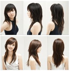 Asian Side Bangs, Medium Length Hair Asian, Shoujo Hairstyles, Japanese Side Bangs, Japan Haircut, Haircut With Side Bangs, Haircut Reference, Witch Ideas, Shoulder Length Haircuts