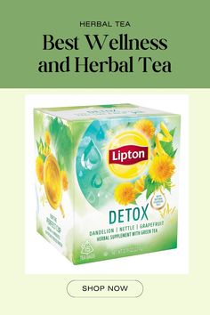 a box of lipton tea with dandelion on it and the words best wellness and