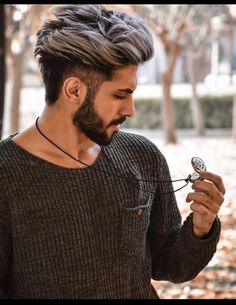 Hairstyles For Men Colour, Silver Hair Boy, White Hair Men, Mens Hairstyles Fade, Men Haircut Curly Hair, Mens Hair Colour, Mens Hairstyles Thick Hair, Men Hair Color