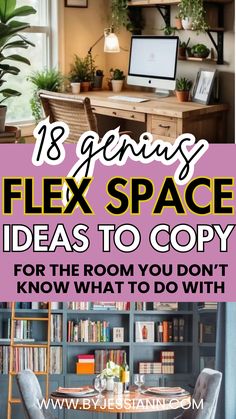 18 Genius Flex Space Ideas to Copy - Flex Room Ideas Transition Room Ideas, Small Den With Desk, Reading Room Guest Room, Family Home Office Ideas, Flex Room Decorating Ideas, Home Flex Room Ideas, Modern Study Room Design Ideas, Cozy Study Room Aesthetic, Piano And Reading Room