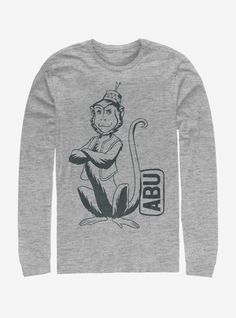 a gray shirt with an image of a monkey on it