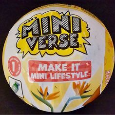 a yellow and white frisbee with the words make it mini life style on it