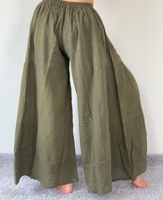 "Cotton Guaze Yoga Pants Super Soft. Elastic waist pants..Very comfy Pants and so beautiful, Gaucho pants - Free-size: Will fit woman - Condition: Brand new without tags. Material : 100% Cotton - Made in Thailand Approx. Measurement: Waist: 26\" - 33\" Hip: up to 44\" Length: 33\" Angle : 46\" ❤️ Special offer Coupon code❤️ BUYFOR2 : Get discount 10% for the order 2 items. BUYFOR3 : Get discount 15% for the order 3 items. BUYFOR4 : Get discount 15% for the order 4 items. BUYFOR5 : Get discount 1 Bohemian Solid Wide Leg Pants With Pockets, Baggy Solid Yoga Pants For Spring, Comfortable Full-length Harem Pants For Summer, Comfortable Full-length Summer Harem Pants, Comfortable Summer Harem Pants, Bohemian Stretch Wide Leg Pants, Baggy Wide Leg Yoga Pants For Loungewear, Baggy Wide Leg Harem Pants For Beach, Comfortable Non-stretch Solid Wide Leg Pants