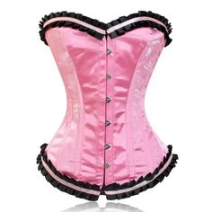 Hot Pink corset top - Lacemade Corset Hot Pink Corset Top, Hot Pink Corset, Fairy Prom Dress, Pink Corset Top, Black Leather Corset, Satin Bustier, Dress Fairy, Lace Corset Top, Steampunk Corset