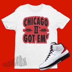 This sneaker match tee is the perfect shirt to match your Air Jordan 2 OG Chicago. This Retro 2s sneaker match tee will make a great gift for sneakerheads or sneaker collectors. Sneaker match tee for Style Code: DX2454-106. Check out our latest Jordan matching shirts and more shirts to match the Chicago 2s available now!• Style: Short Sleeve Crew Neck Shirt - Shoes not included• Materials: 100% cotton. Dark Heather is 65% polyester, 35% cotton• Shirt Size: S, M, L, XL, 2XL, 3XL• Custom Made: Not Sporty Cotton Sneakers With Graphic Print, Casual Letter Print Sneakers For Streetwear, Sporty T-shirt With Comfortable Fit For Sports, Comfortable Fit Sporty T-shirt For Sports, Casual Sneakers With Letter Print For Streetwear, Sporty Graphic Print T-shirt With Athletic Fit, Casual Pre-shrunk Athletic Fit T-shirt, Black Casual T-shirt With Athletic Fit, White Athletic Fit T-shirt With Letter Print