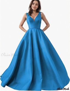 Olivia Mark - Formal Evening Party Gown Wedding Banquet Dress Skirt Wedding Dress, Banquet Dress, Deep V Neck Dress, Banquet Dresses, Evening Party Gowns, Wedding Banquet, Party Gown, Gown Wedding, Peacock Blue