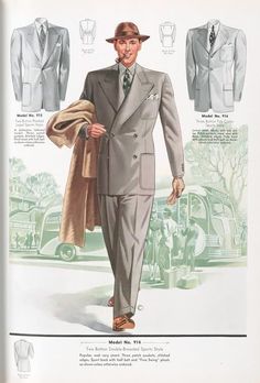 1930s Men's Suits- History in Pictures 30s Mens Fashion, Man About Town, Giovanna Battaglia, Lindy Hop