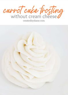 vegan cream cheese frosting on a white plate