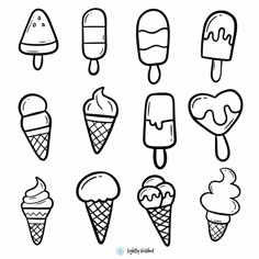 an image of ice cream coloring pages