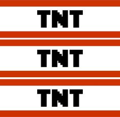 two red and white striped lines with the words tnt in black on top of each other