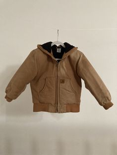 "Used condition, Size small(8/10).  Made in Vietnam.   Measurements  Armpit to armpit: 18\" Shoulder to shoulder:16\" Top of collar to bottom of hem: 21\" Shoulder to end of sleeve: 19\" Sold as is, no returns." Kids Jackets, Workwear Jacket, Kids Jacket, Vietnam, Gender Neutral, Work Wear, Kids Outfits, Jackets & Coats, Leather Jacket