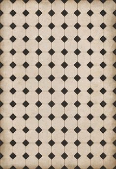 an old black and white tile pattern with squares on the bottom, in square shape