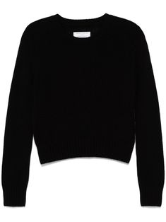 black cashmere knitted construction ribbed crew neck ribbed cuffs and hem Fall Winter Fashion Trends, Sweater Black, Fashion Styles, Knitwear Women, Black Sweaters, Autumn Winter Fashion, Winter Fashion, Knitted Sweaters, Top Brands